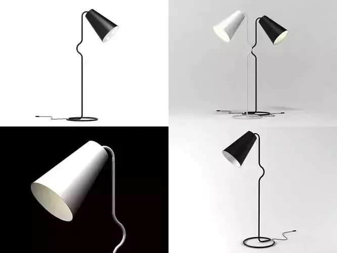 Bender floor lamp 3D model Bender floor lamp 3D model