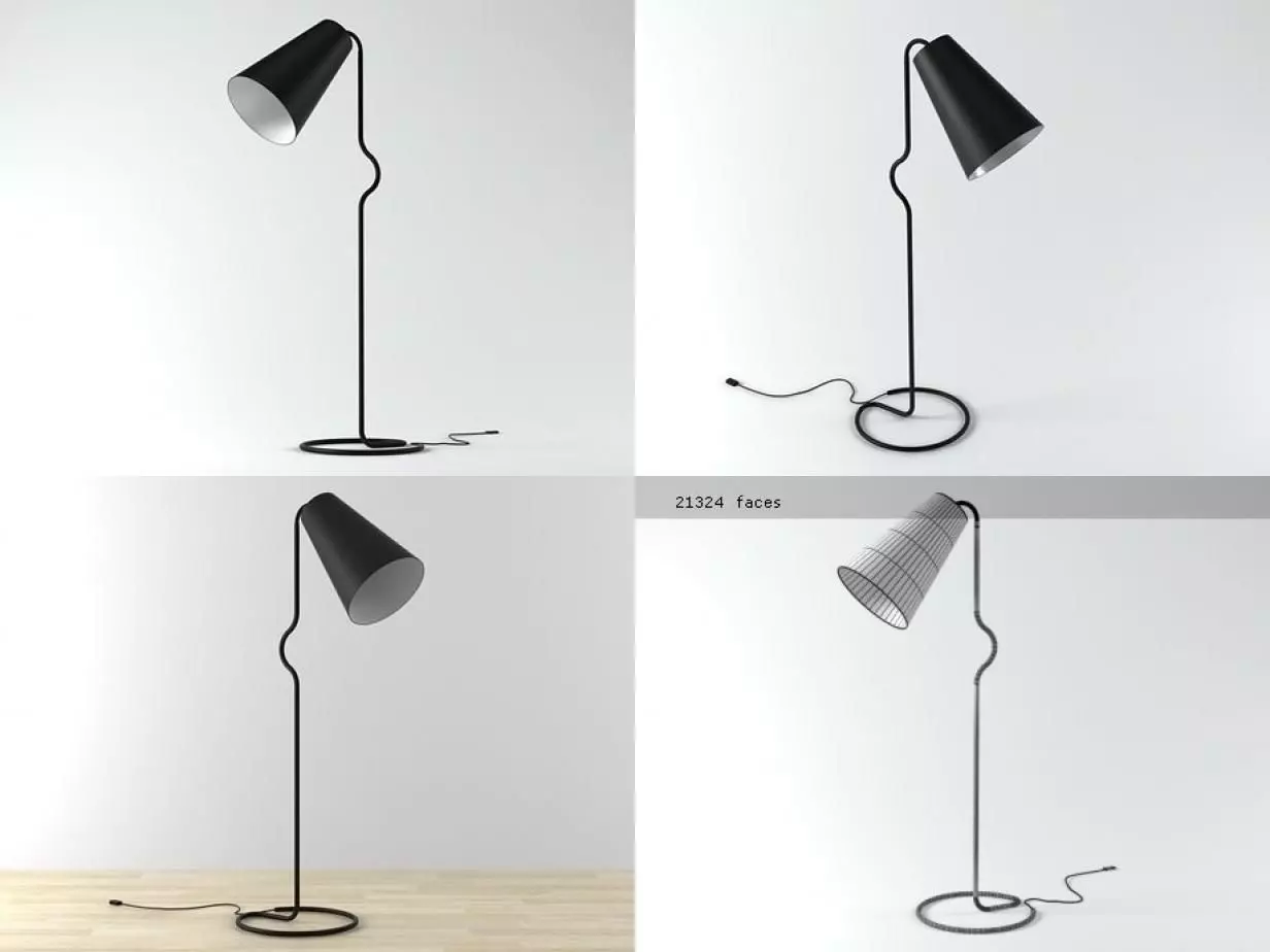 Bender floor lamp 3D model_1