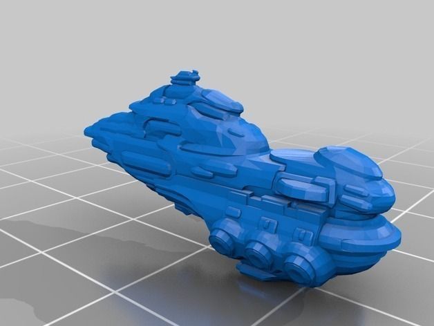 Eve Online - Moros Gallente Dreadnought Free 3D print model_2