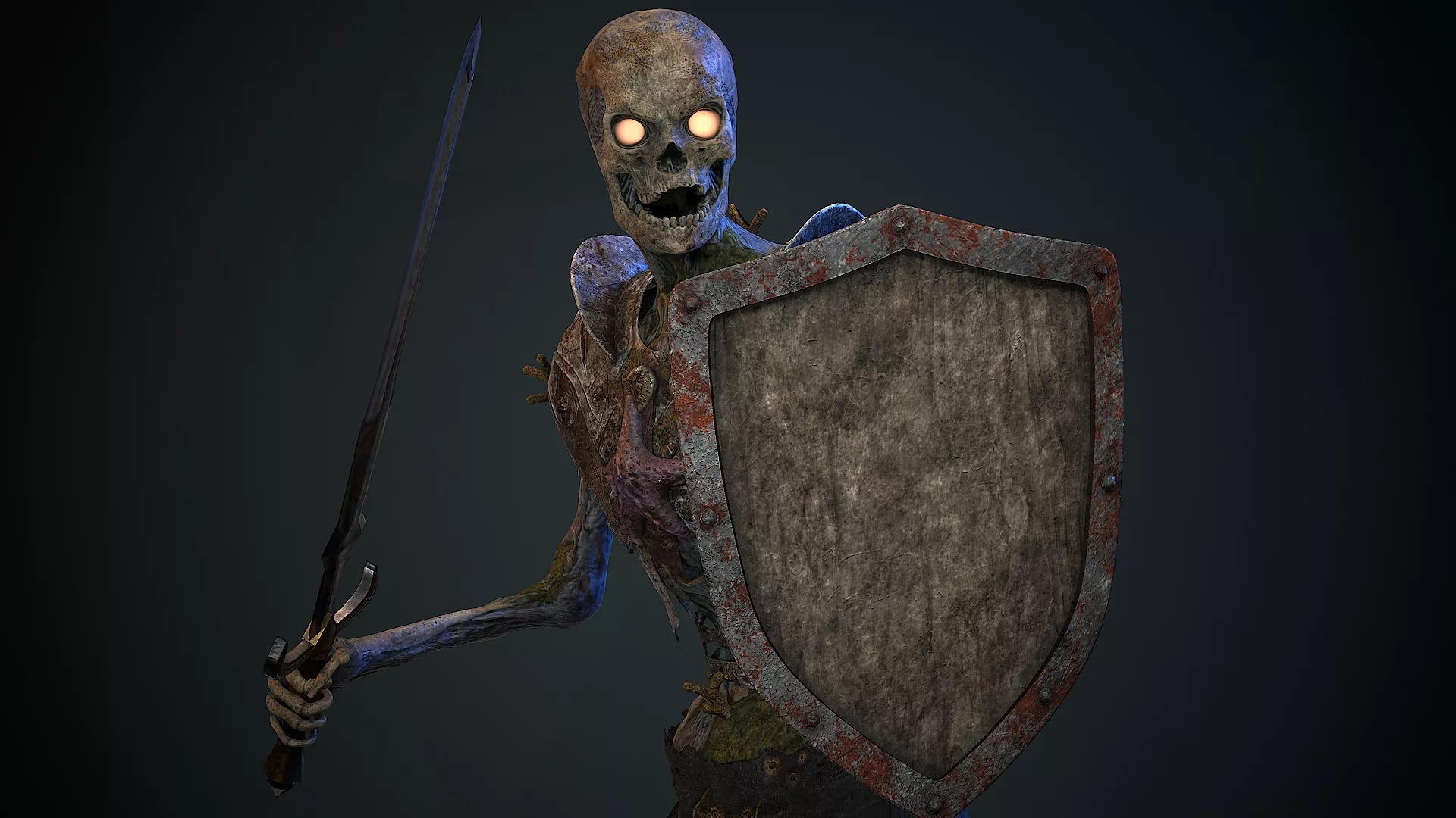 Coral Warrior Low-poly 3D model