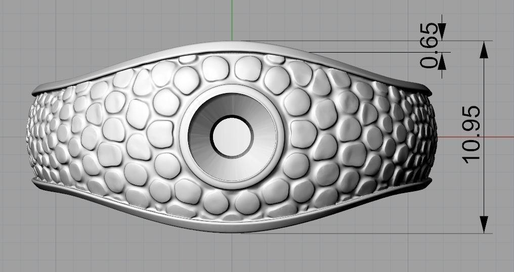 Ring Snake eye 3D print model_2