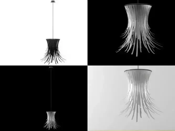 Bety pendant light made of metal and glass