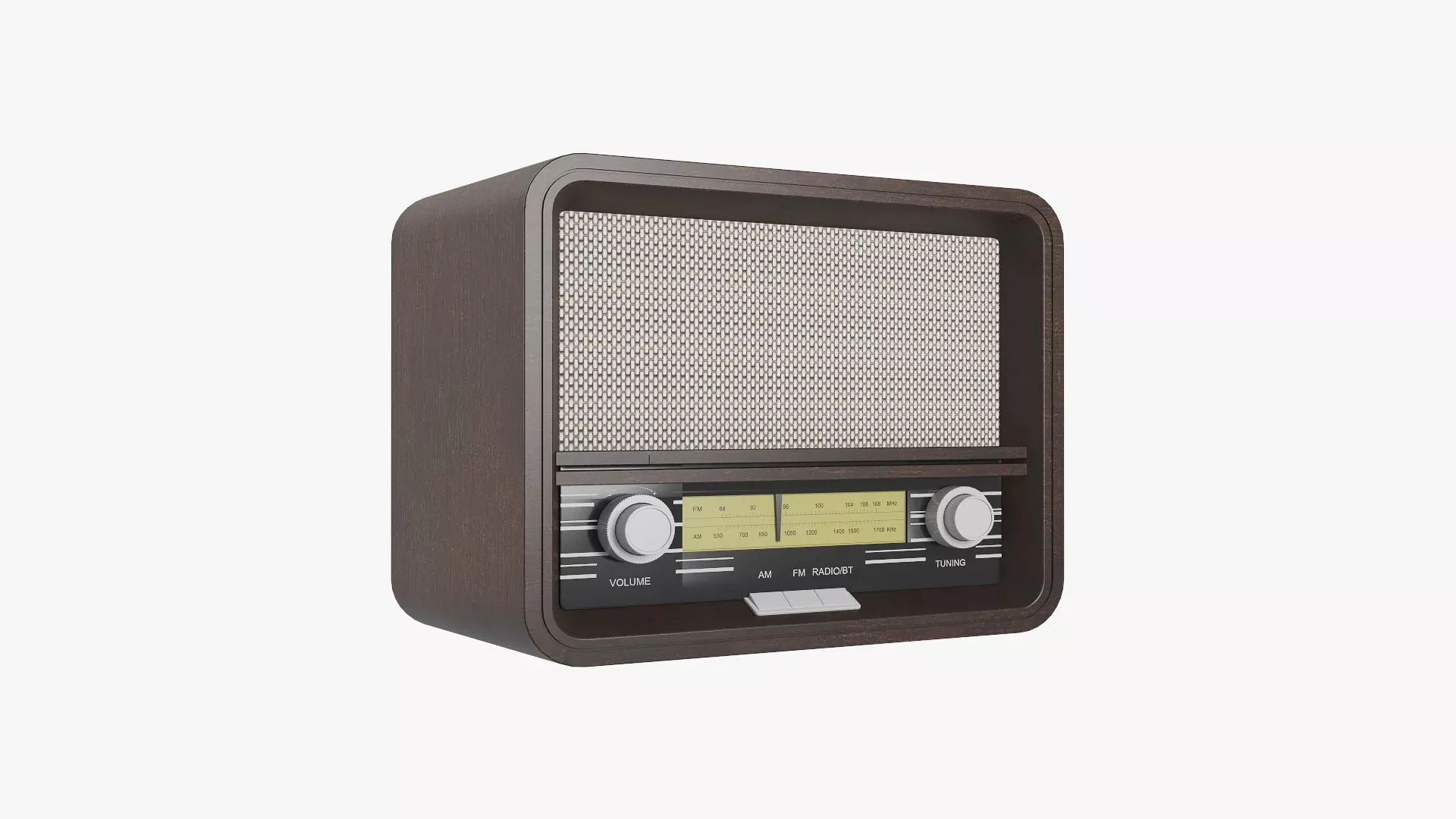 Old Radio Low-poly 3D model