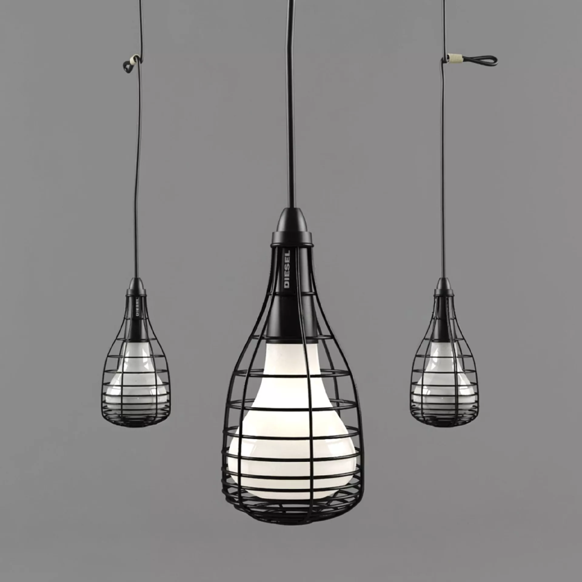 Single Modern Cage Pendant Light Texture