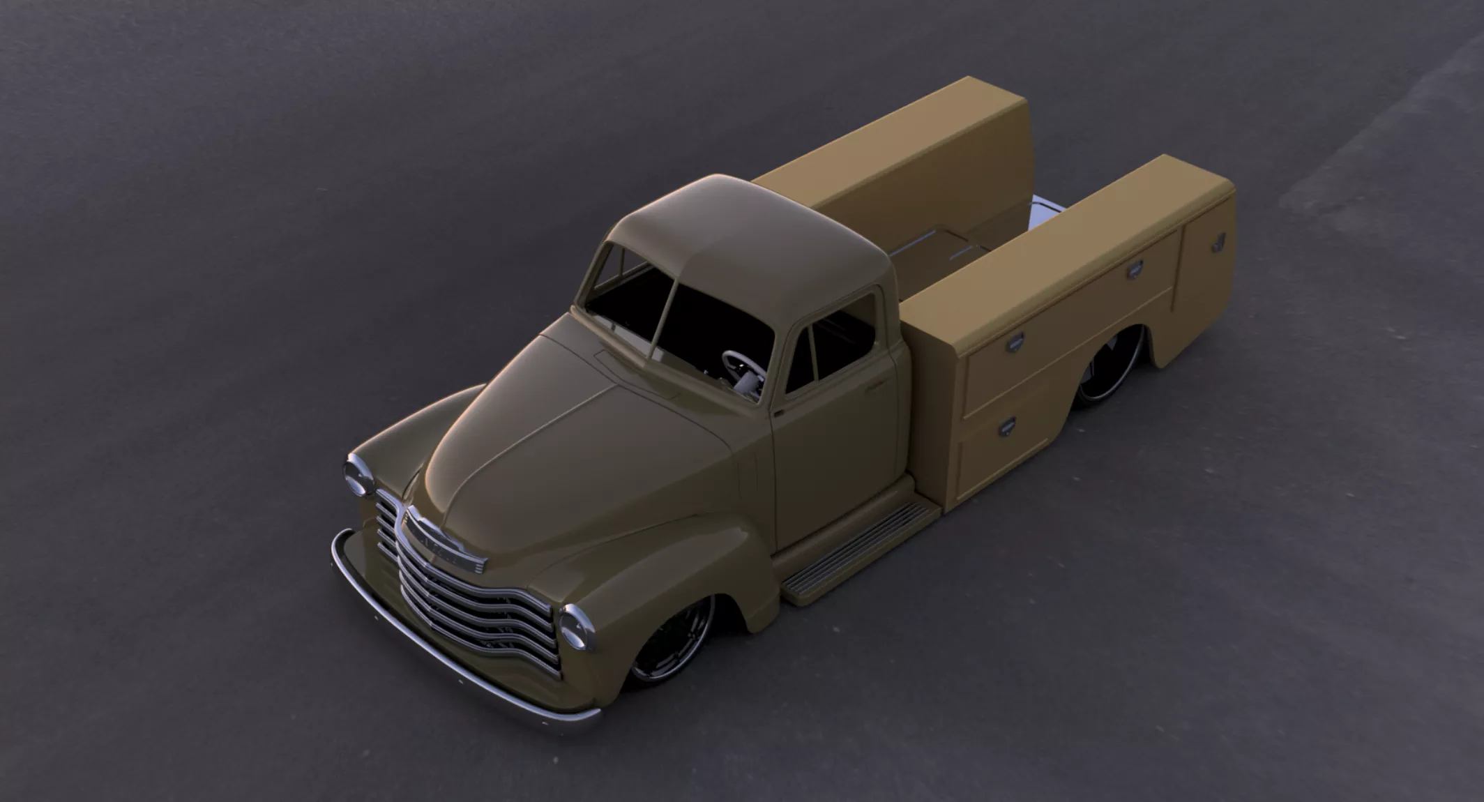 Chevy Service truck 3D print model