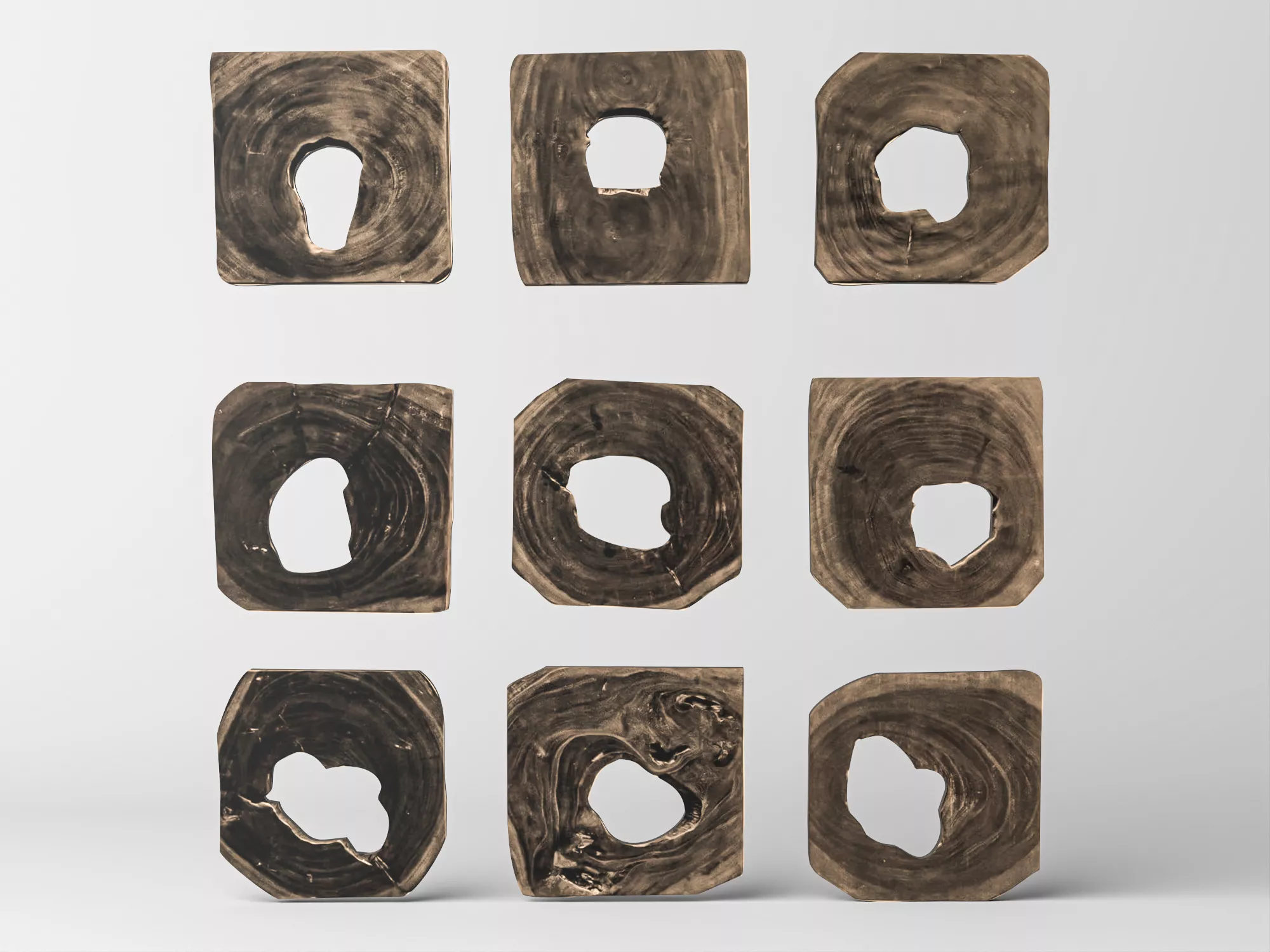 Hollow Wood Slice Collection 3D model