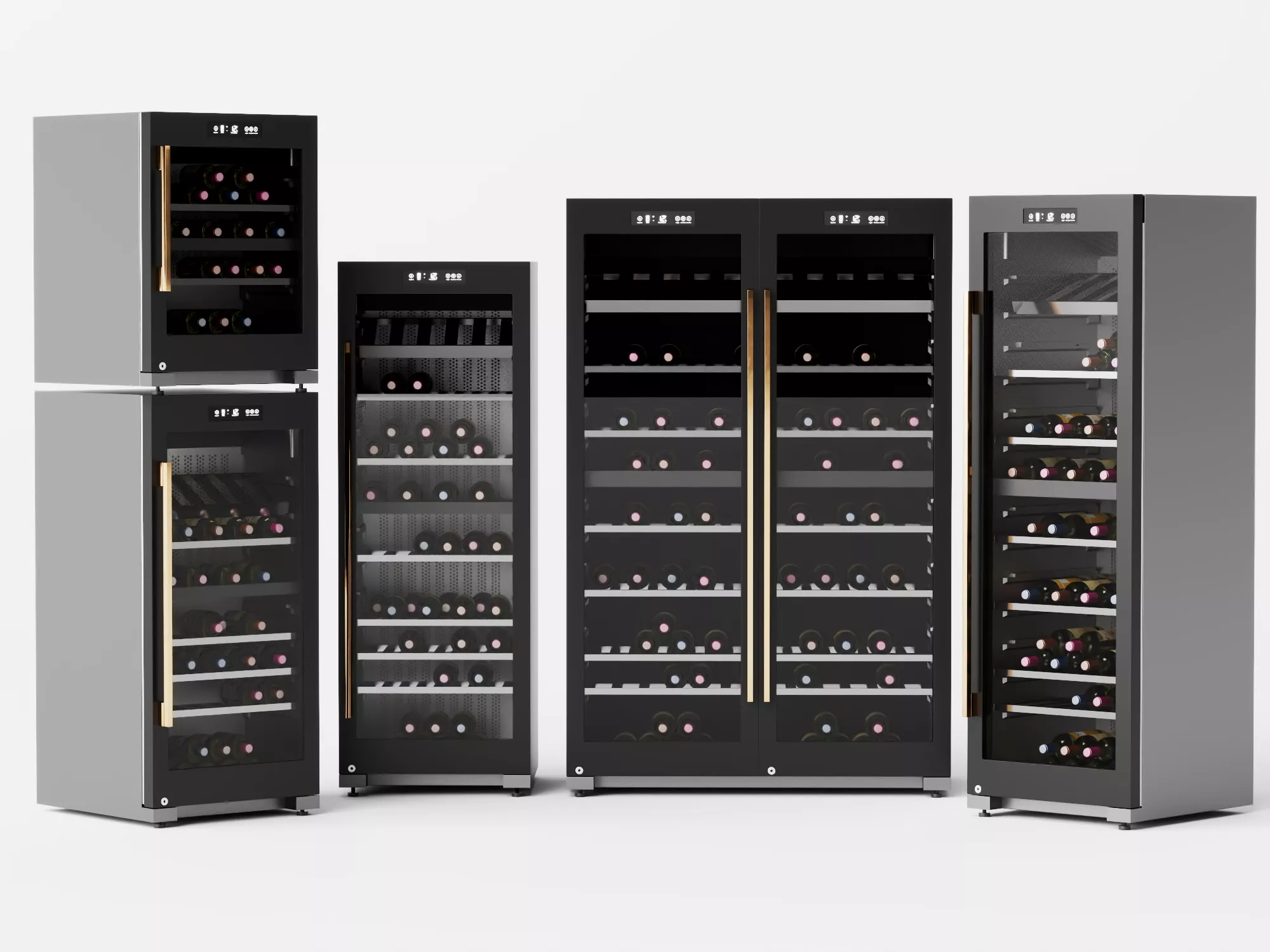 Wine Cooler Cabinet Collection 3D model