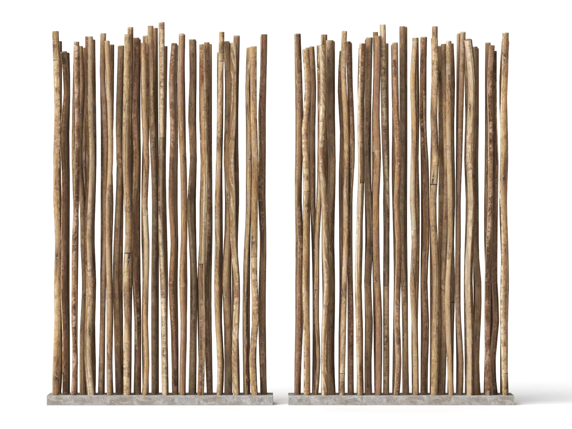 Wood Twig Room Divider Screen 3D model