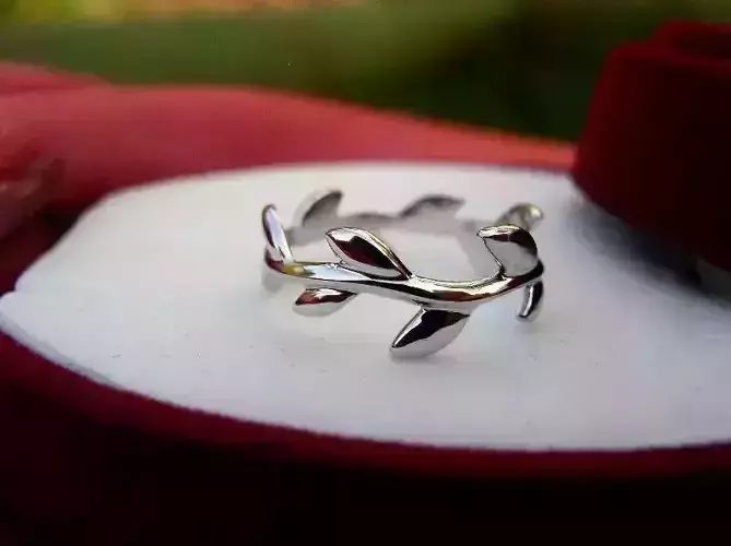 Tiffany-styles Verba-ring  willow ring 3D print model