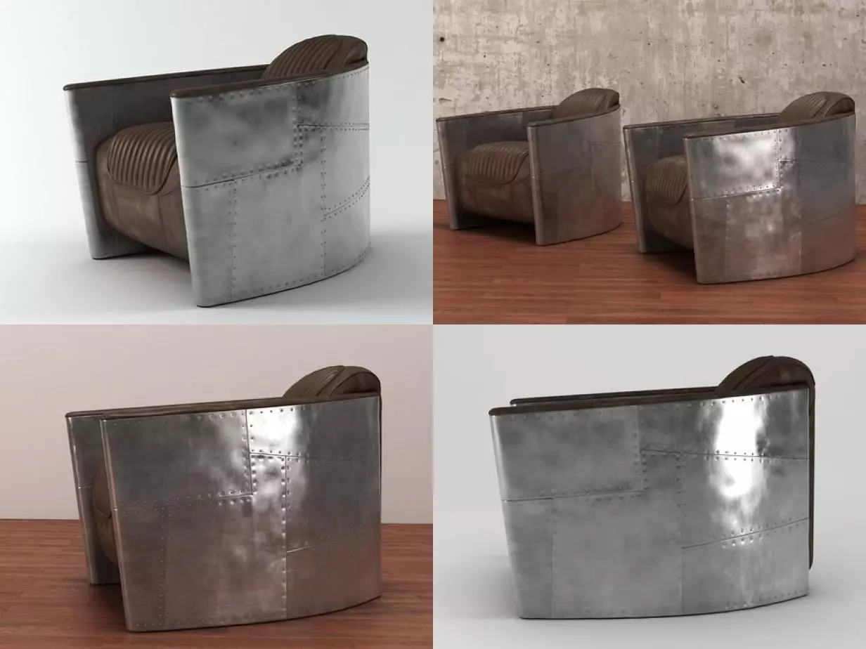 Aviator chair 3D model_0