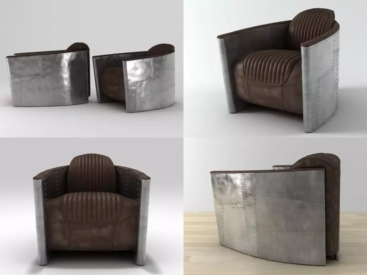 Aviator chair 3D model_1