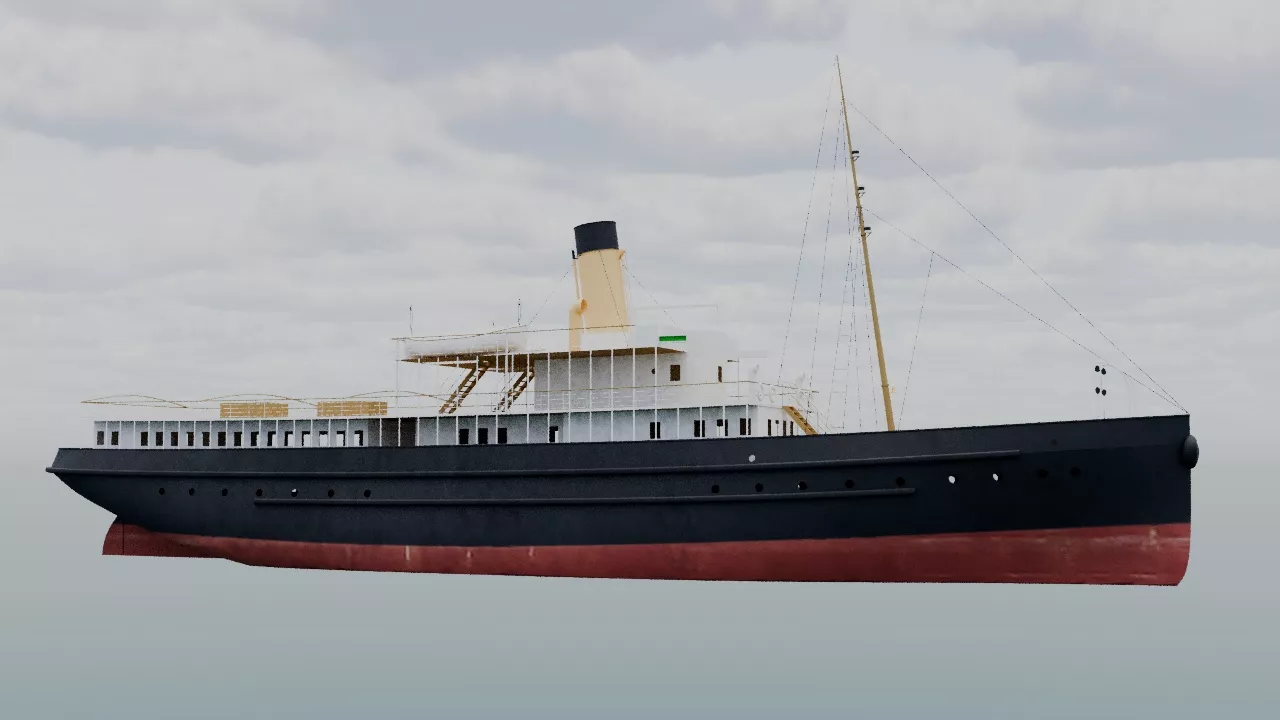 white star line tender SS Magnetic 3D model