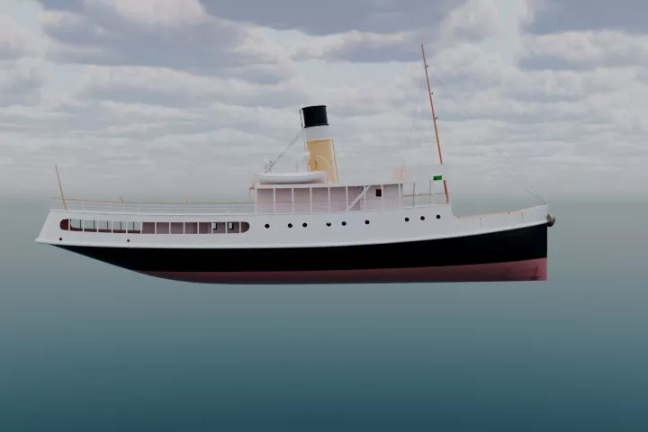 tugboat SS Herald 3D model