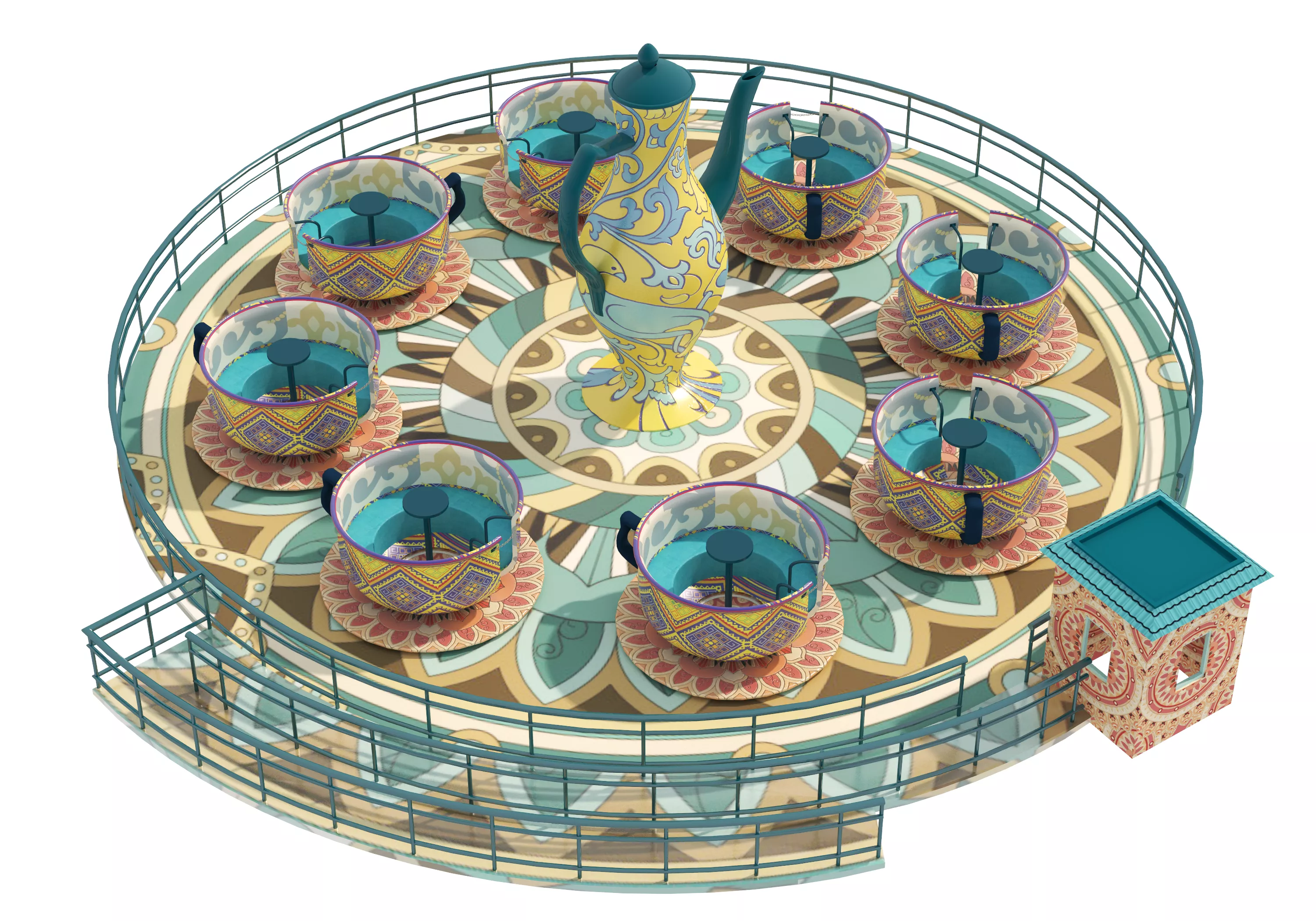 Tea Cup Carousel44 3D model