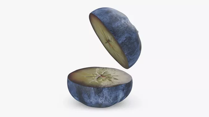 Blueberry 01 Cut Half