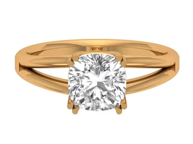 Cushion Solitaire Ring