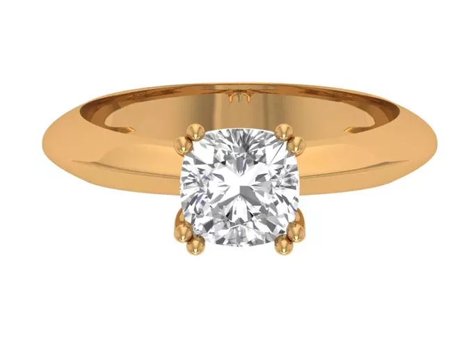 Cushion Solitaire Ring