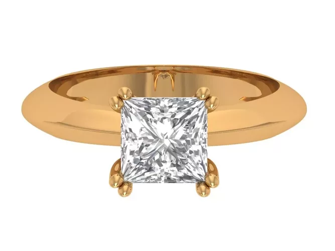 Princess Solitaire Ring