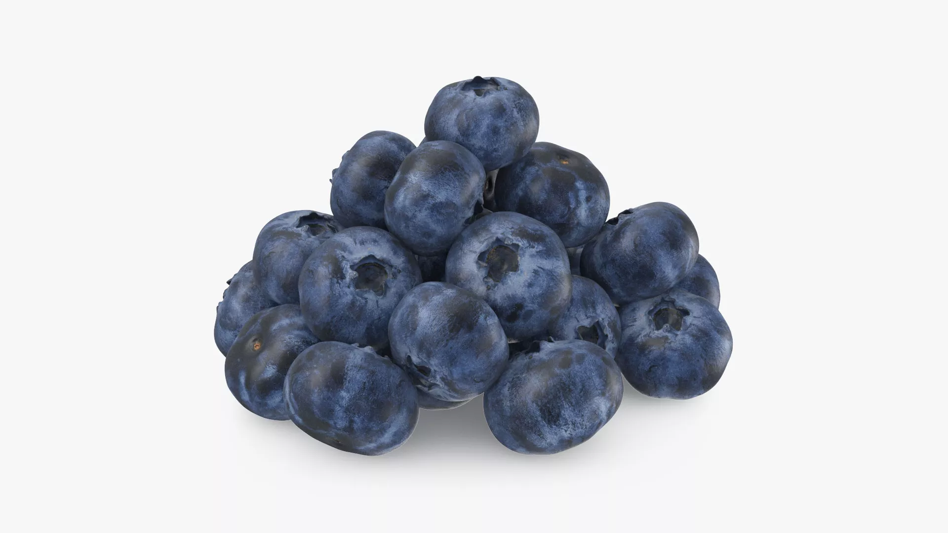 Blueberry Pile Low-poly 3D model