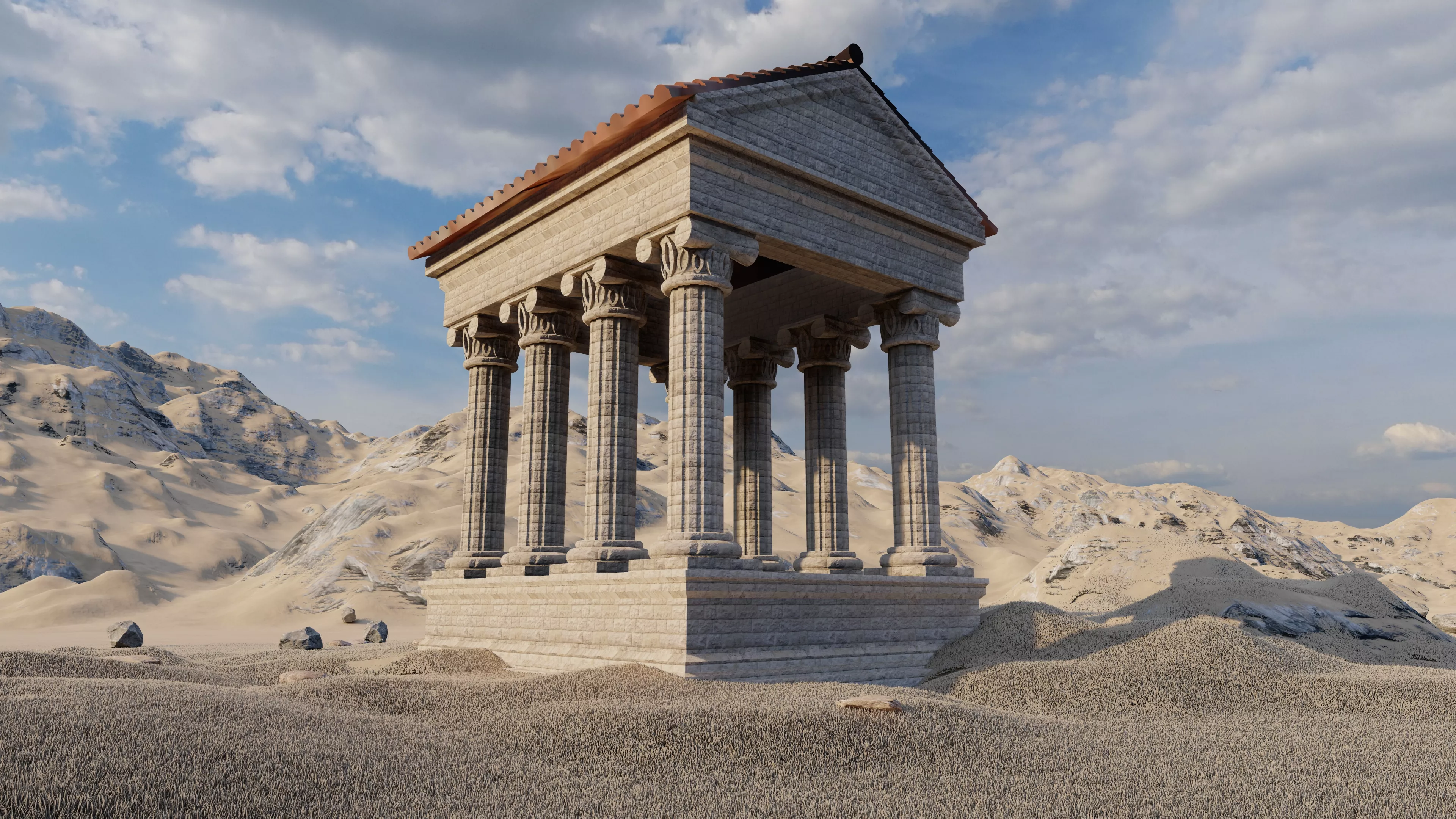 Parthenon-Historical Greek Temple 3D model