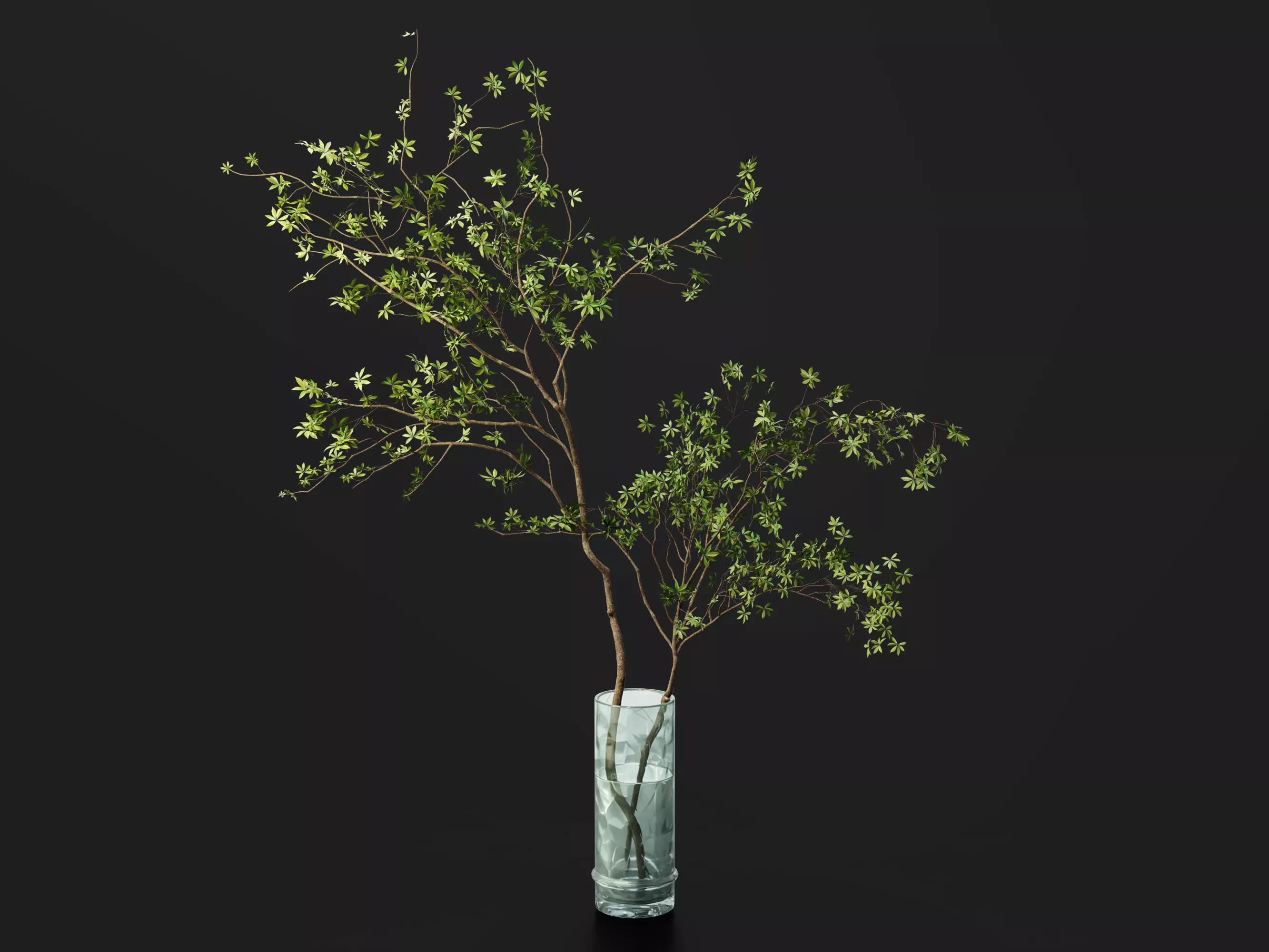 Green Branch Vase 3D model