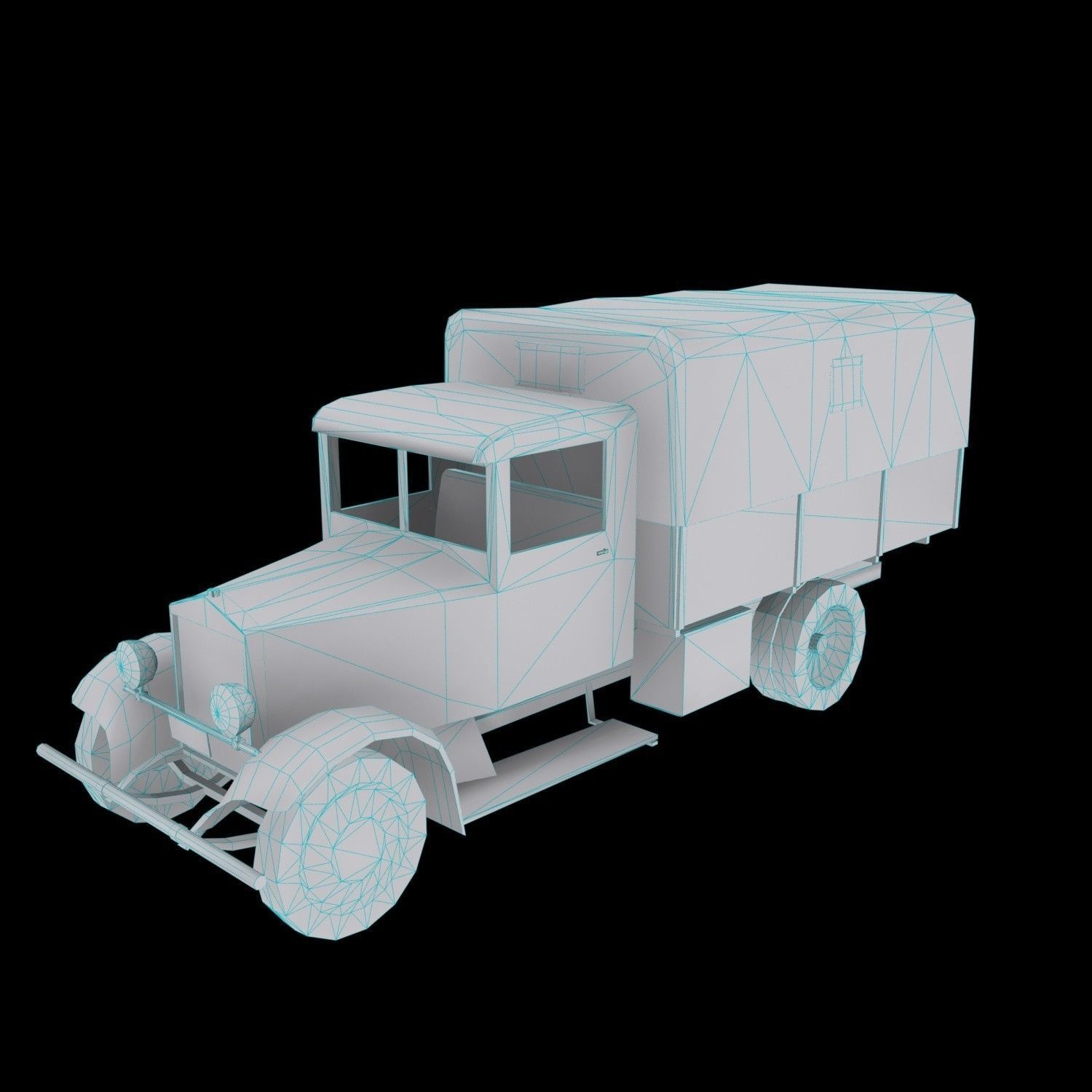 Fiat 621 L Low-poly 3D model_13