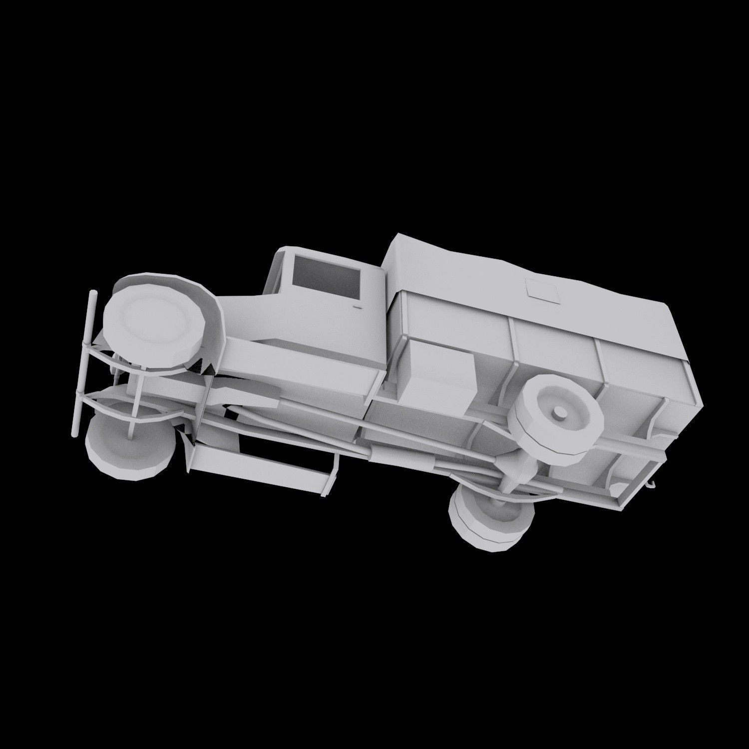 Fiat 621 L Low-poly 3D model_10