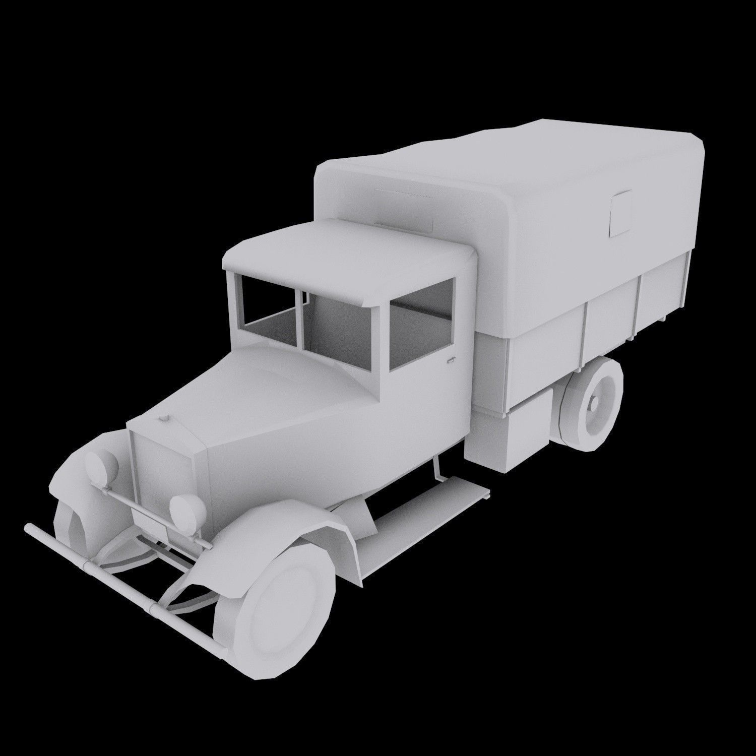 Fiat 621 L Low-poly 3D model_9