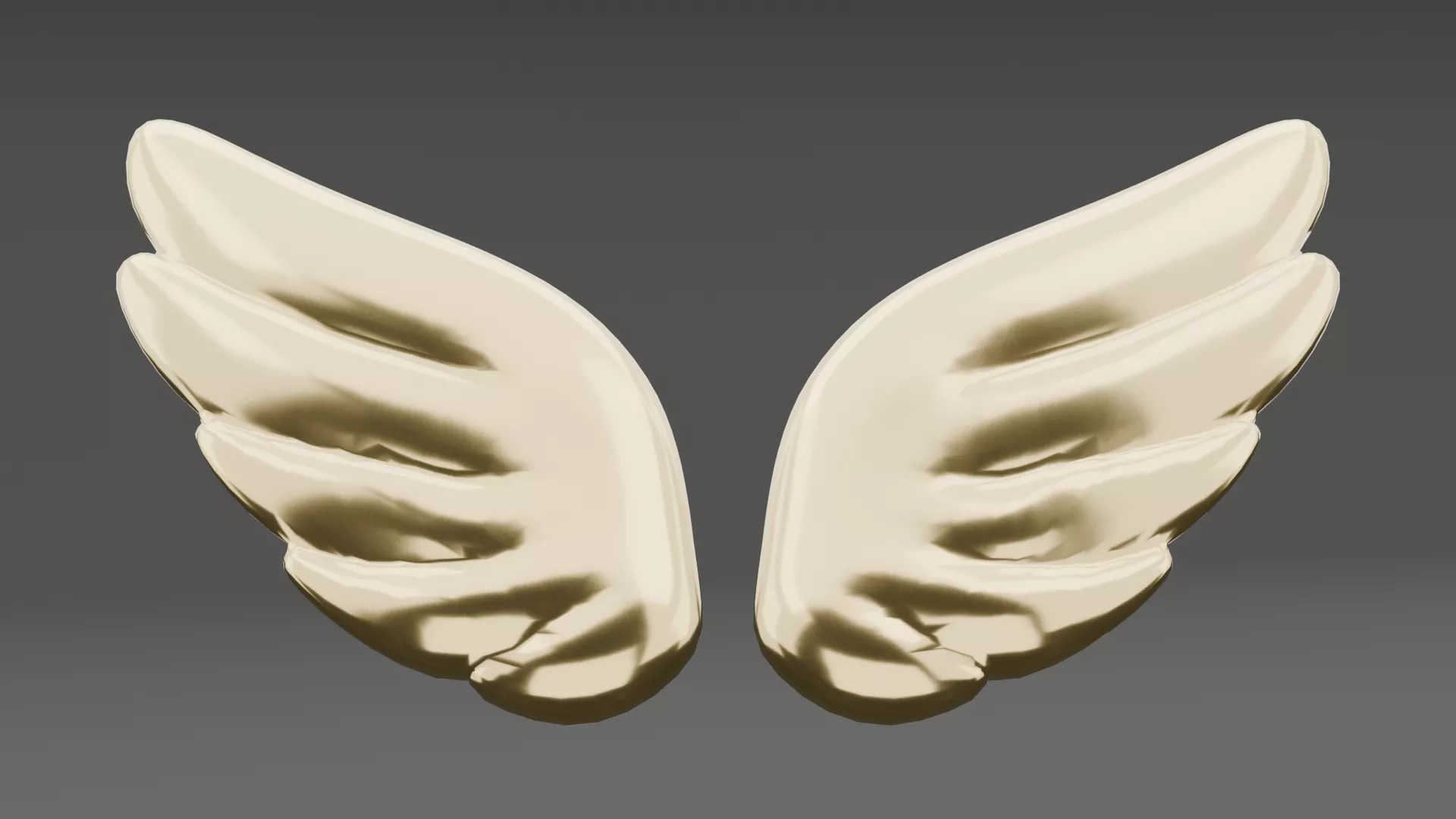 Eagle Wings Gold Low-poly 3D model