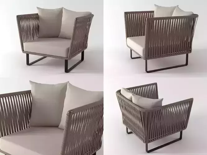 Bitta club armchair 3D model