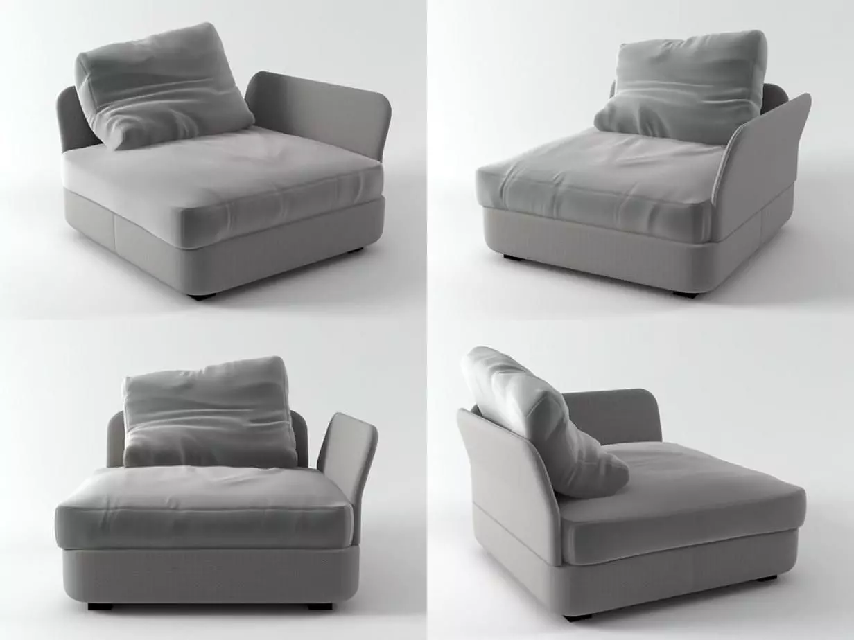 Cove pouf 3D model_0