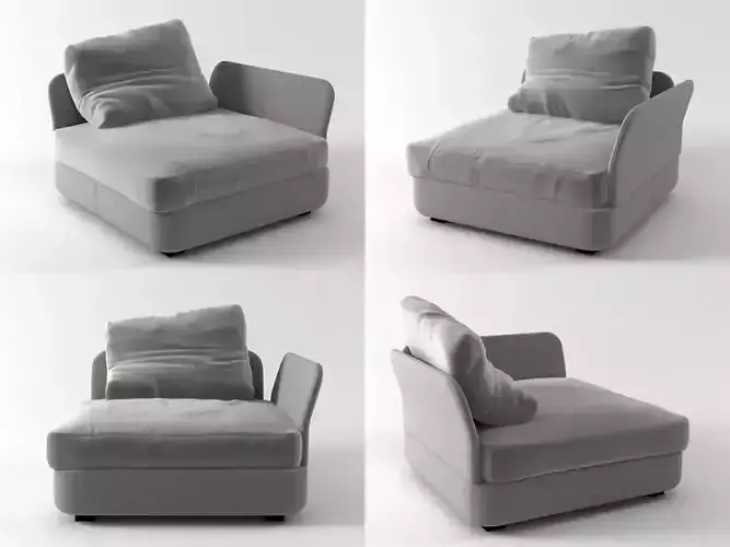 Cove pouf 3D model Cove pouf 3D model