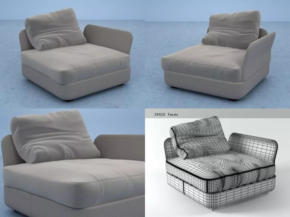 Cove pouf 3D model_1