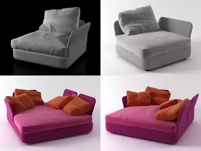 Cove collection four different sofas 3D model