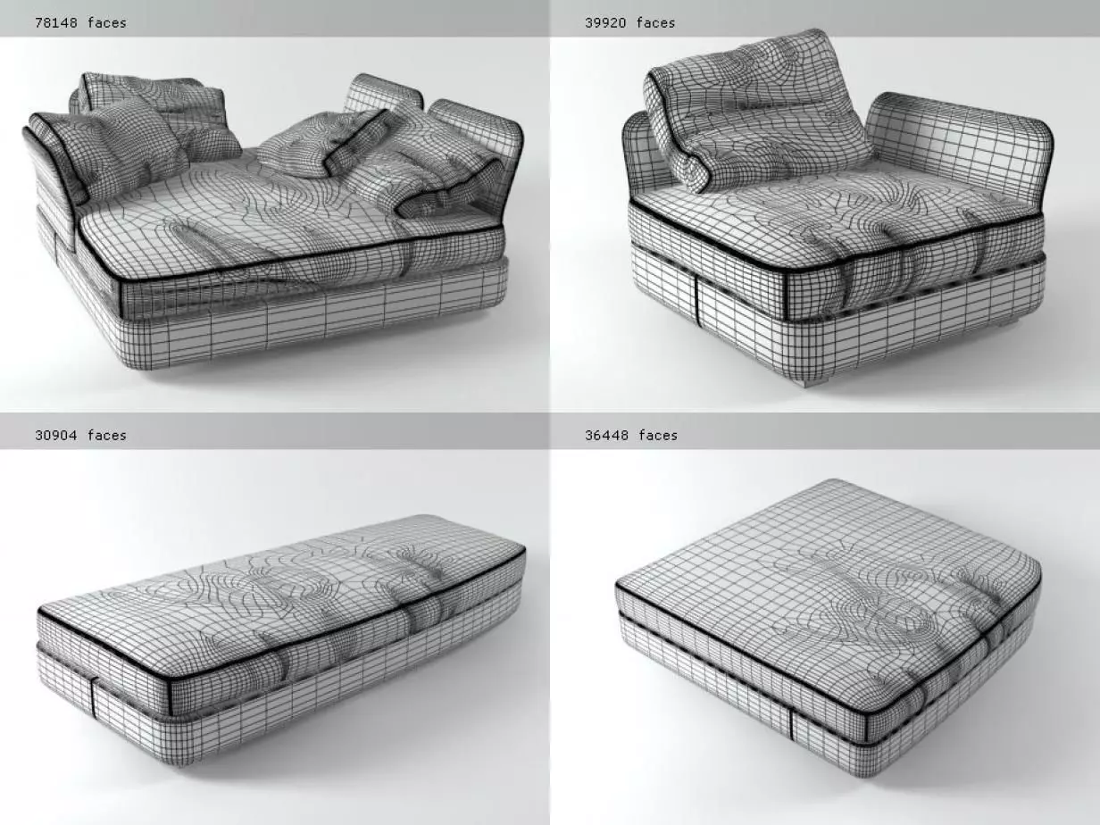 Cove collection four different sofas 3D model_3