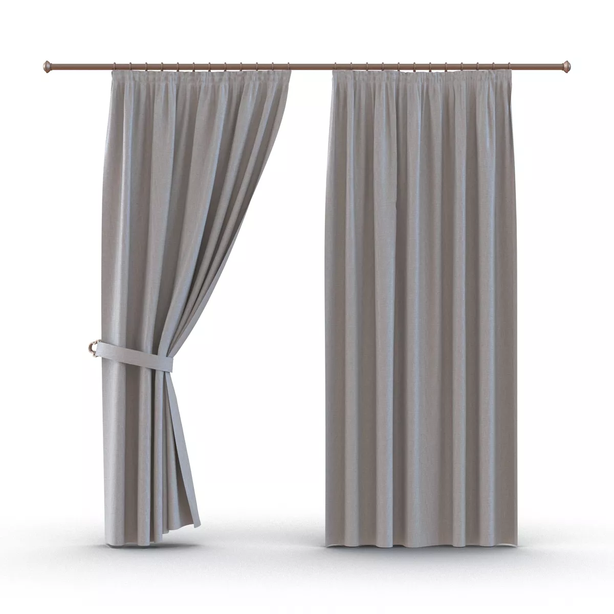Curtain 2 Gray 3D model