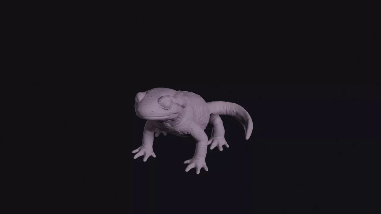 Sitting Salamander Figurine 3D print model