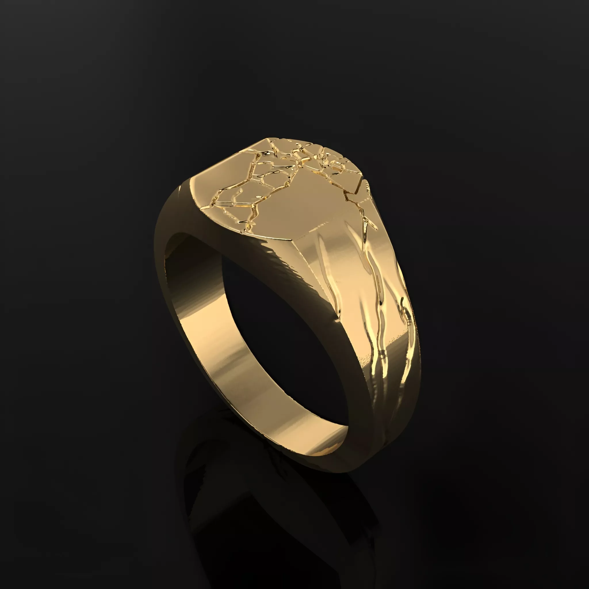 Hammered Texture Ring 3D print model