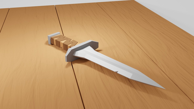 Dagger Low Poly sword