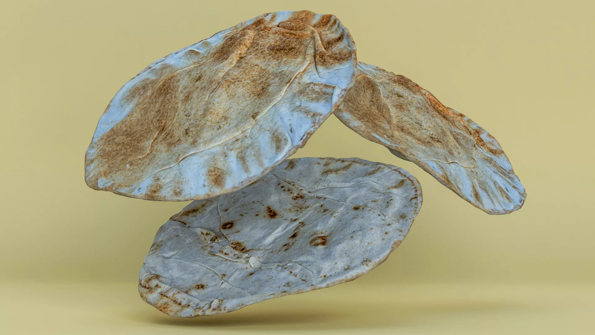 Lavash Flatbread Photogrammetry 3D Scan Low-poly 3D model