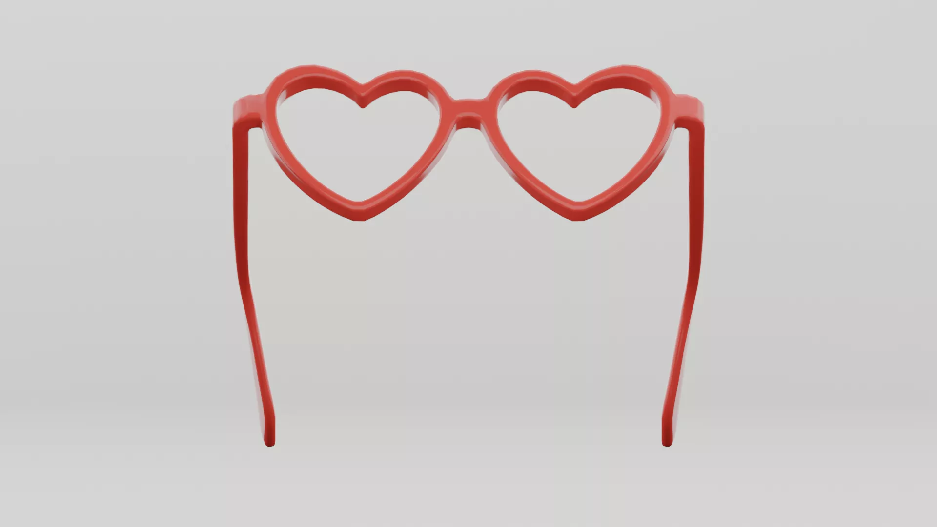 HEART GLASSES CARTOON STYLIZED Low-poly 3D model