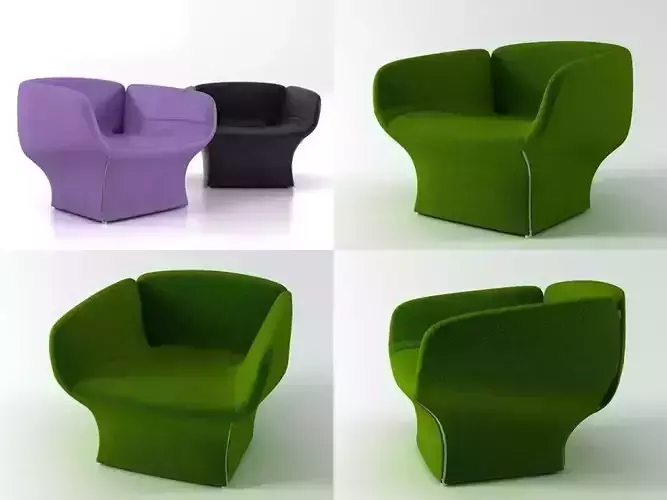 Bloomy armchair 3D model