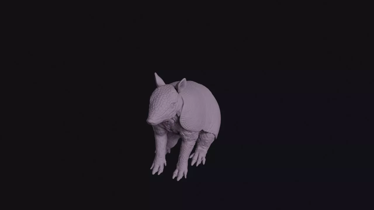 Sitting Armadillo Figurine 3D print model