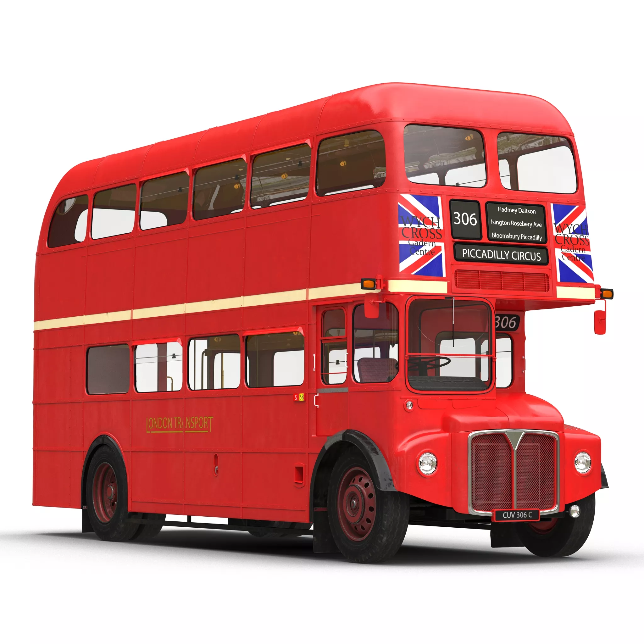London Bus Routemaster Simple Interior 3D model