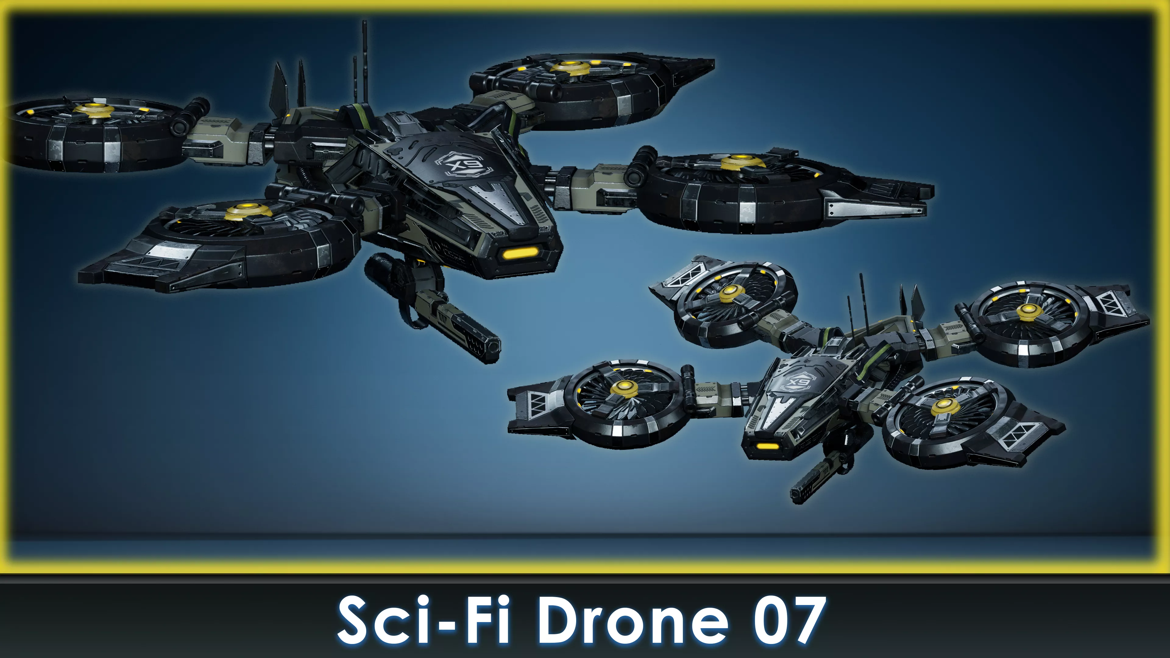 Sci-Fi Mecha - Drone Low-poly 3D model