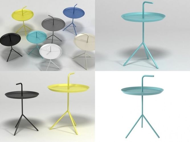 DLM four different side tables 3D model