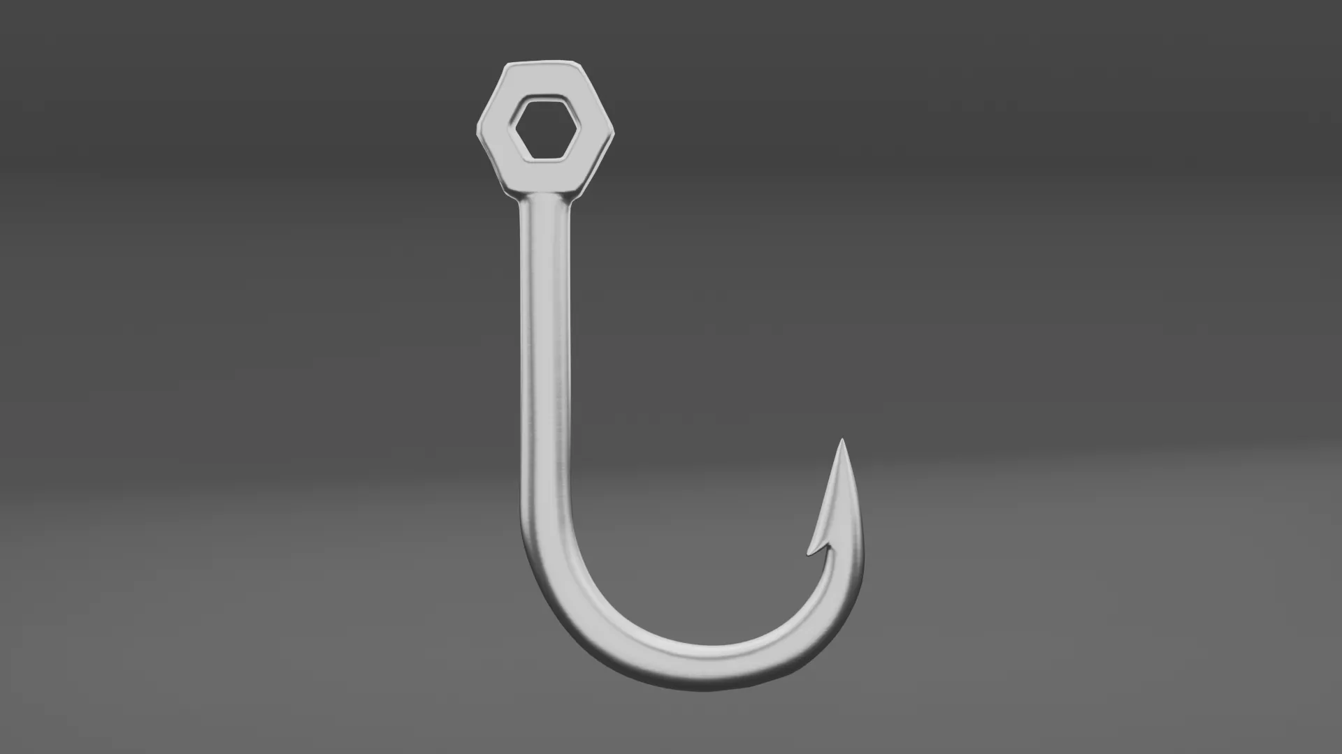 Fishing Hooks Collection Low-poly 3D model