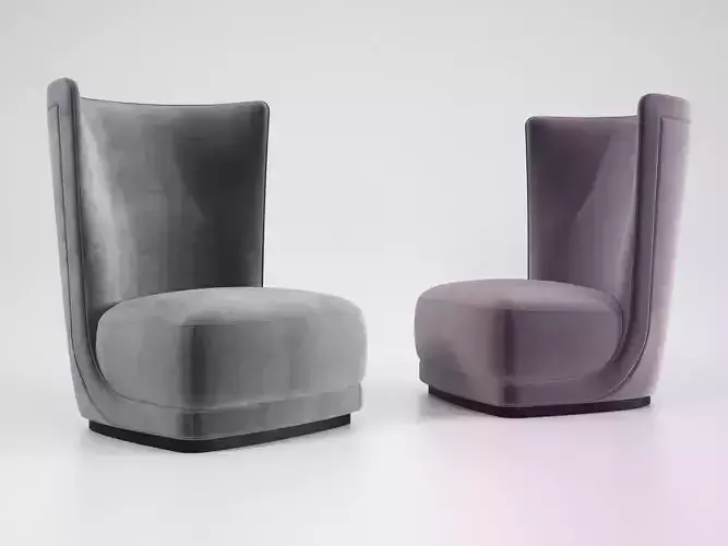 Etienne wing chair 3D model
