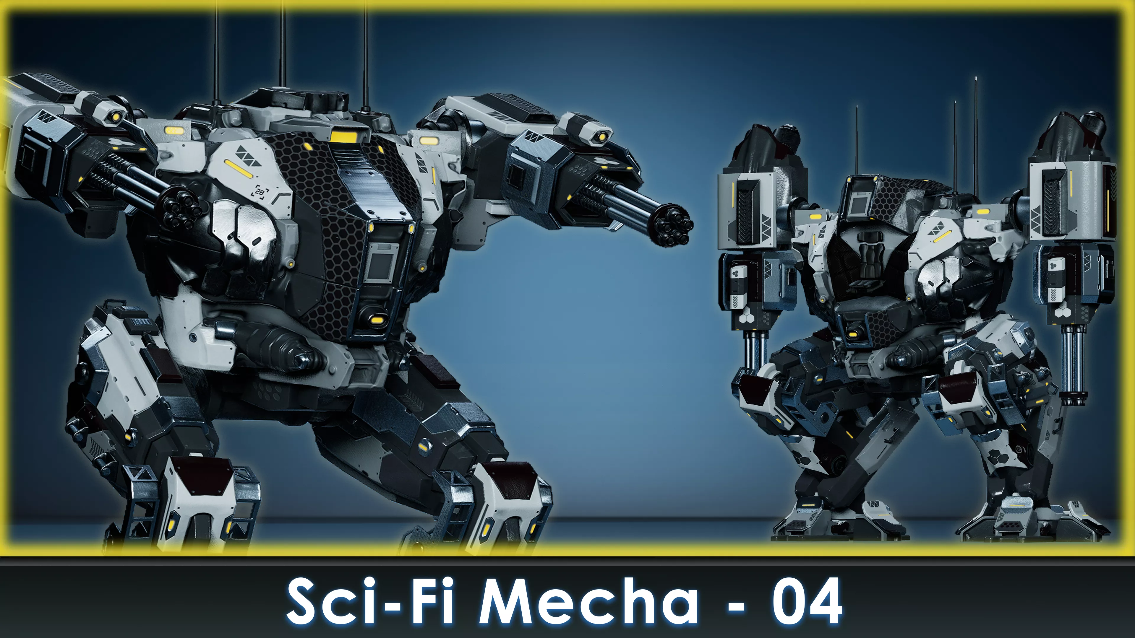 Sci-Fi Mecha - 04 Low-poly 3D model