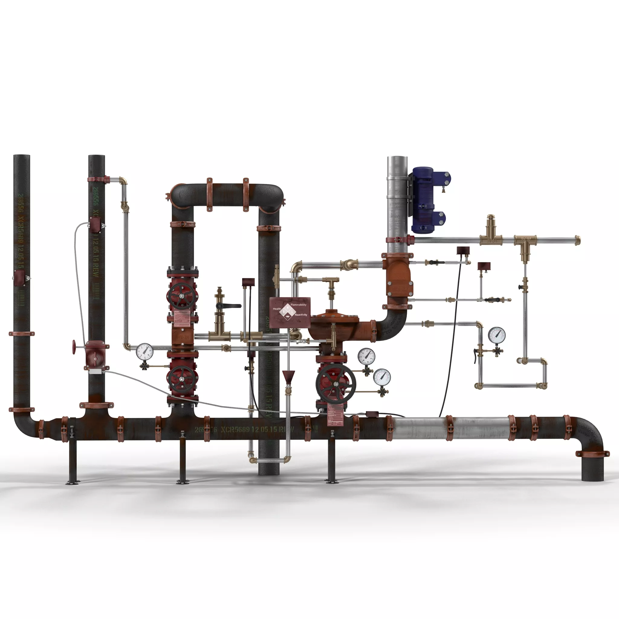 Industrial Pipes 3D model